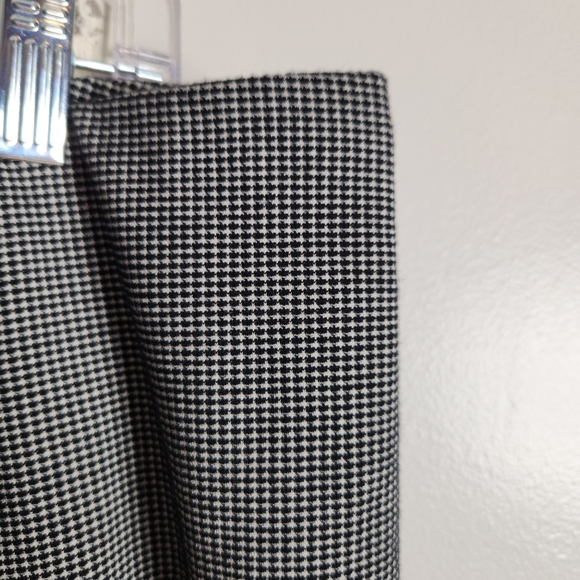 J.Jill pants ponte slime leg houndstooth print pull on black white - Picture 3 of 4